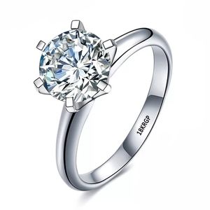 925 Sterling Silver 18k Gold Zircon Engagement Wed